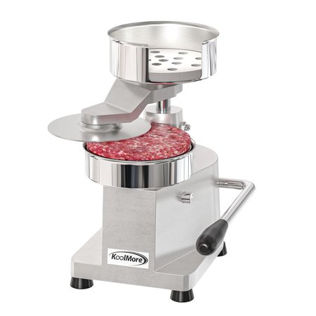 KOOLMORE Burger Press Patty Maker for 5” Hamburgers, Stainless-Steel Manual Forming Machine CHM-5